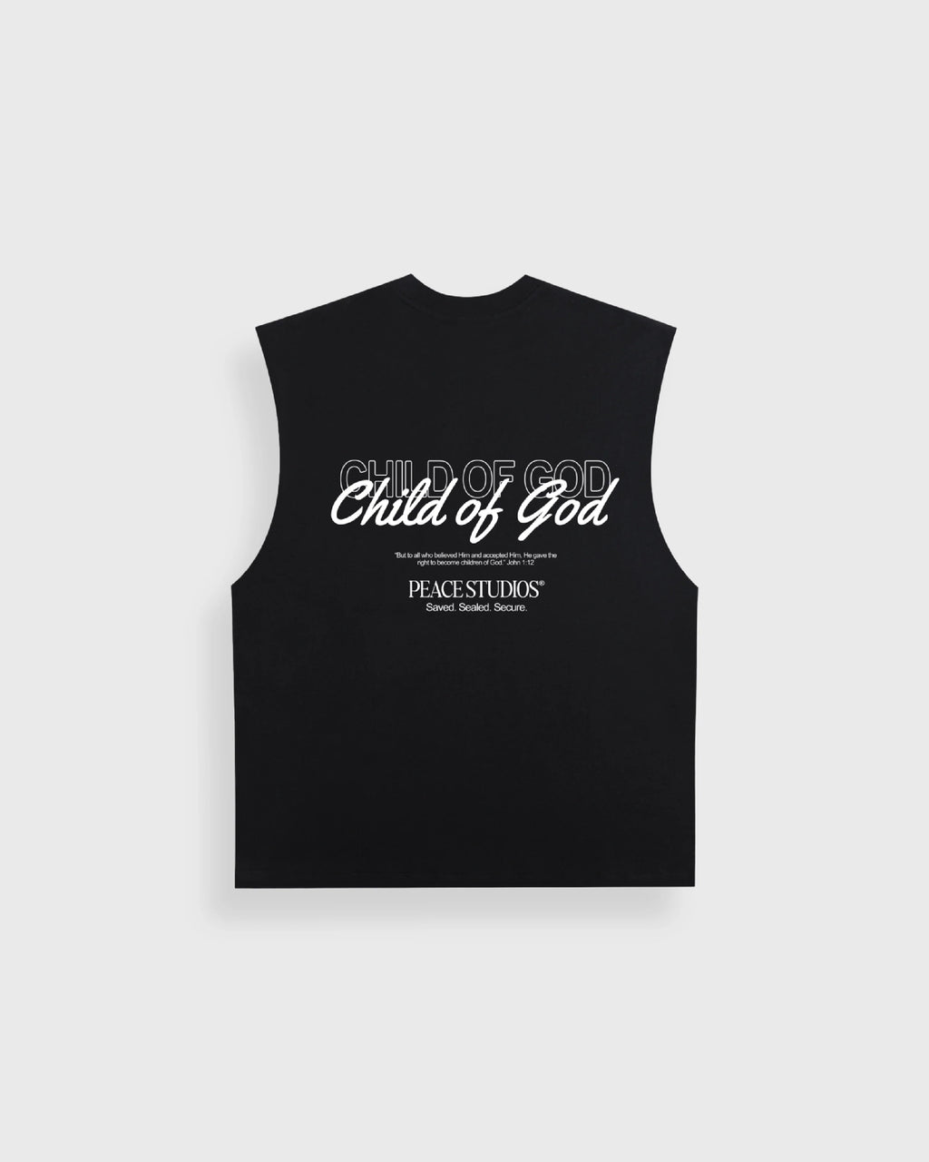 Child of God Black Raw Edge Tank Top | Peace®