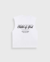 Child of God White Raw Edge Tank Top | Peace®