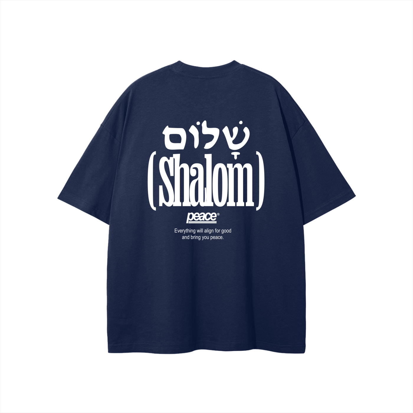 Shalom Official Blue Loose Fit Tee | Peace® PEACE STORE