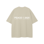 PEACE © 2025 Beige Oversized Heavyweight Tee PEACE STORE
