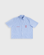 Know Jesus, Know Peace Oversized Blue Stripe Boxy Shirt | Peace®