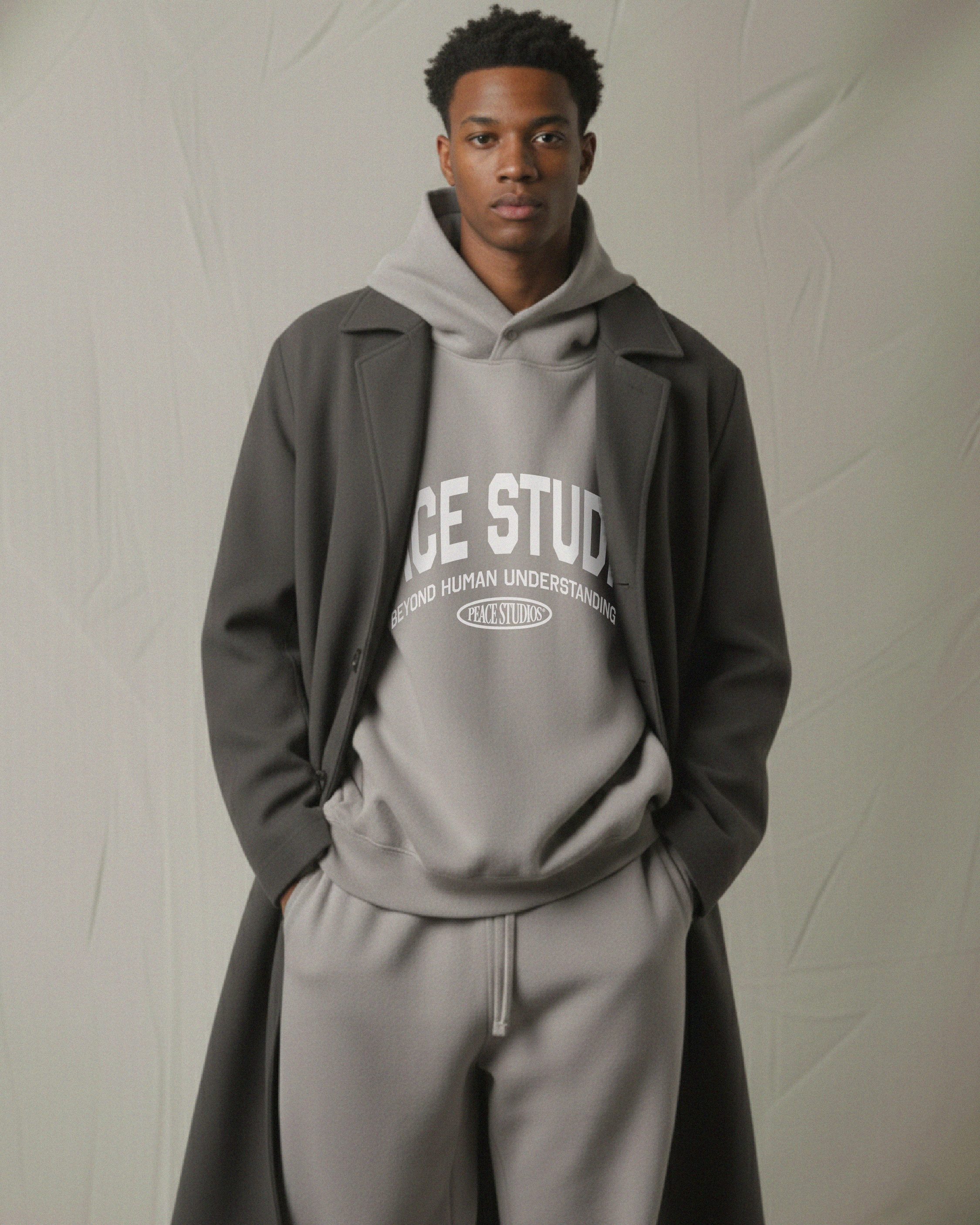 The Signature Collection Gray Oversized Heavyweight Hoodie | Peace®