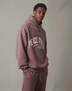 Peace® Studios Premium Enzyme-Washed Boxy Frayed Hoodie | Vintage Red