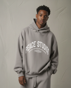 Peace® Studios Premium Enzyme-Washed Boxy Frayed Hoodie | Vintage Gray