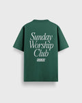 Sunday Worship Club Green Loose Fit Heavyweight Tee | Peace® ODMPOD