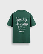Sunday Worship Club Green Loose Fit Heavyweight Tee | Peace® ODMPOD