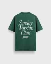 Sunday Worship Club Green Loose Fit Heavyweight Tee | Peace® ODMPOD
