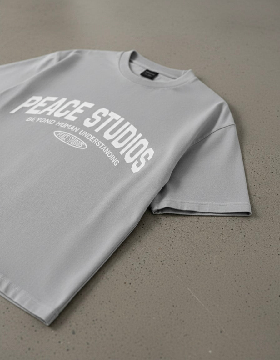 Peace® Studios Premium Enzyme-Washed Loose Fit Tee | Vintage Gray