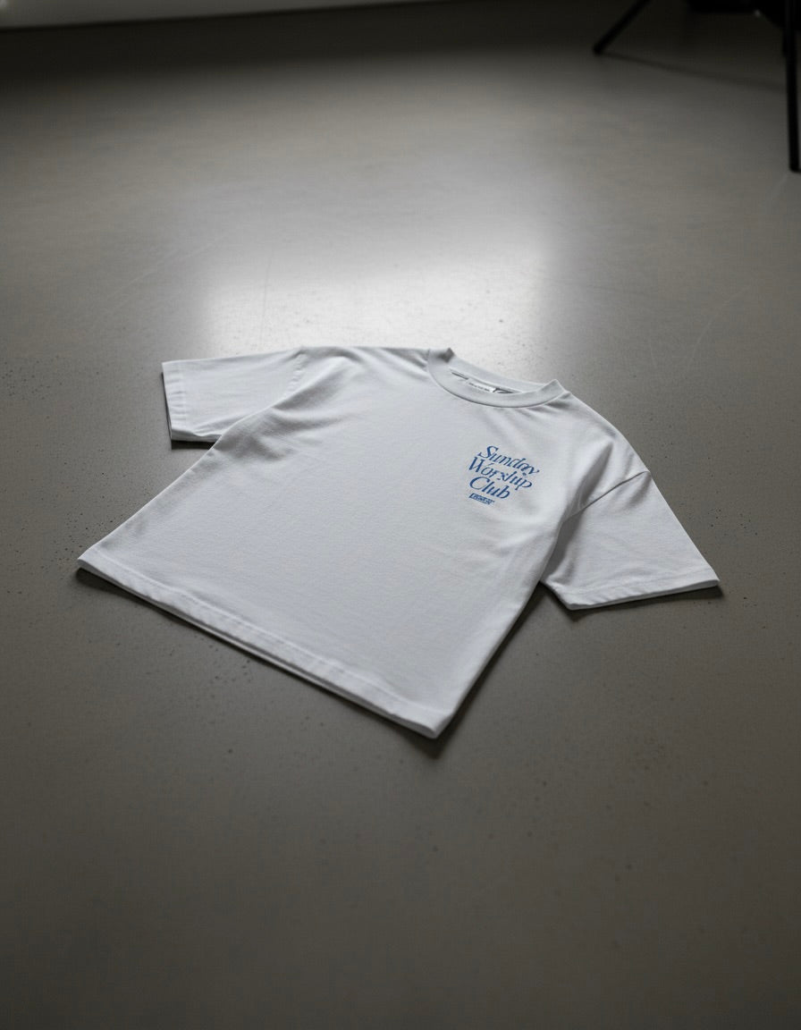 Sunday Worship Club Boxy Tee White | Peace®