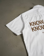 Know Jesus, Know Peace Oversized White Stripe Boxy Shirt | Peace®
