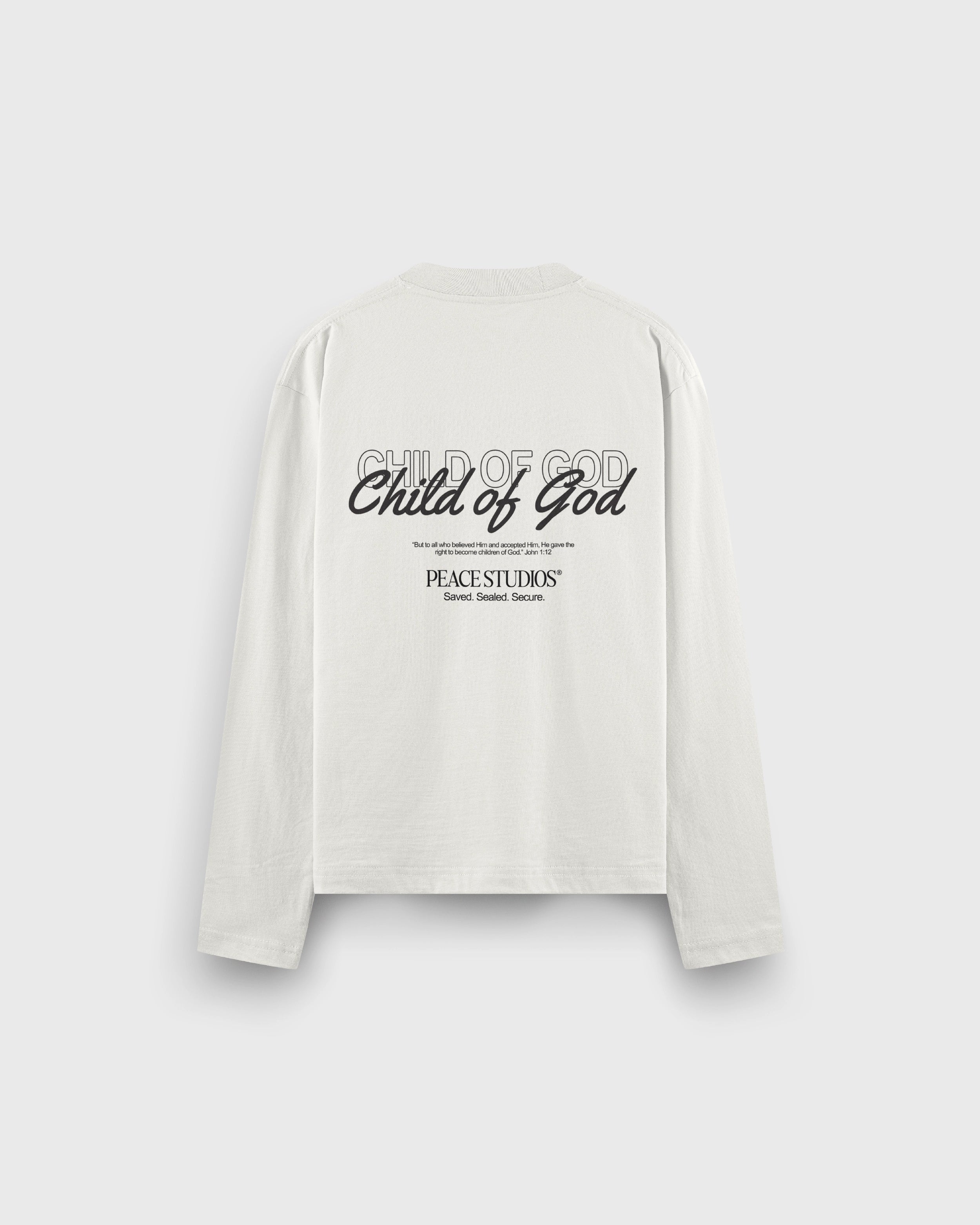 Child of God Longsleeve Loose Fit Tee White | Peace®