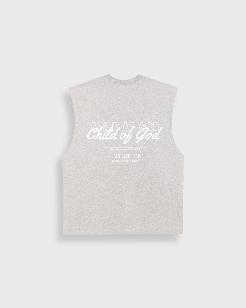 Child of God Ash Gray Raw Edge Heavyweight Tank Top | Peace®