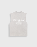 Child of God Ash Gray Raw Edge Heavyweight Tank Top | Peace®