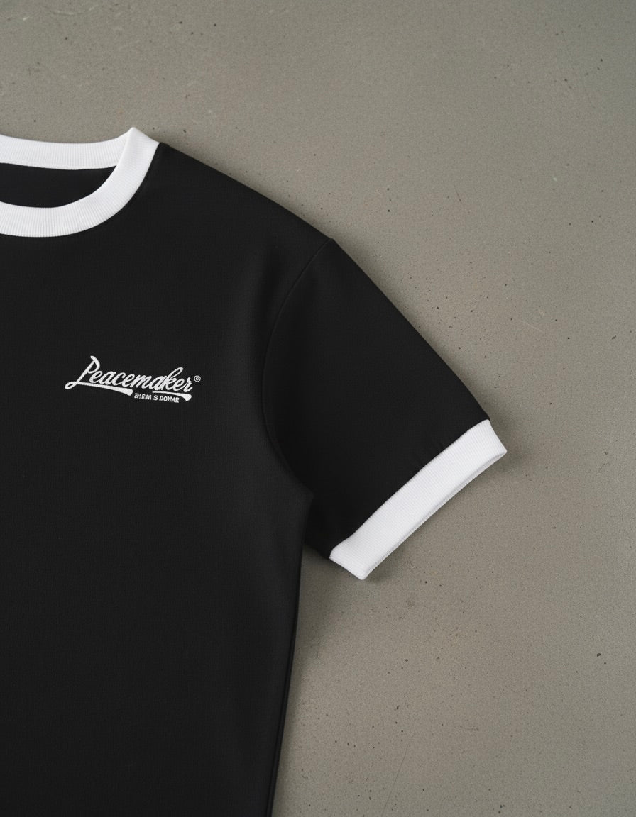 Peacemaker Vintage Style Black Ringer T-Shirt  | Peace®