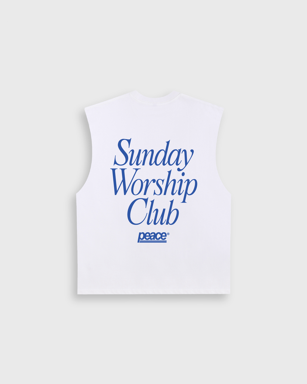 Sunday Worship Club White Raw Edge Tank Top | Peace®