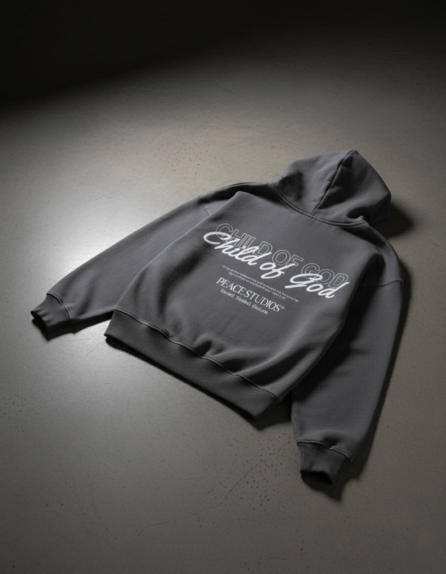Child of God Gray Oversized Heavyweight Hoodie | Peace®