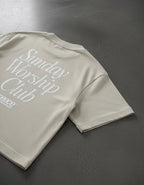 Sunday Worship Club Boxy Tee Beige | Peace®