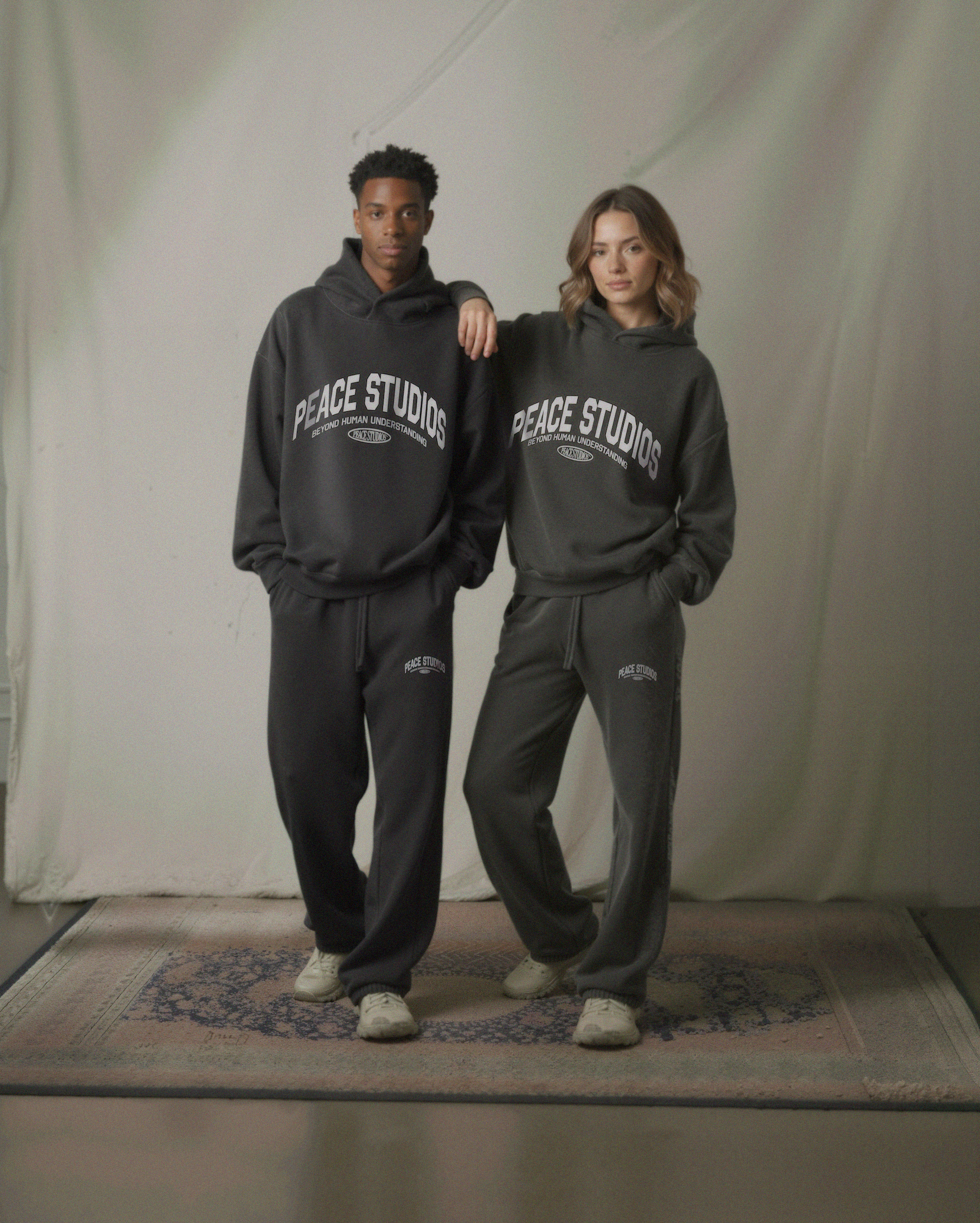 The Signature Collection Black Oversized Heavyweight Hoodie | Peace®